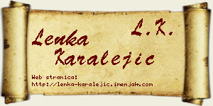 Lenka Karalejić vizit kartica